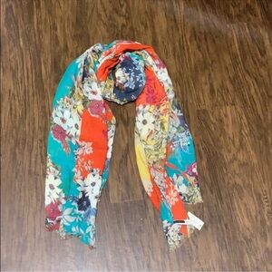 Talbots Beautiful floral scarf size 70” by 26”